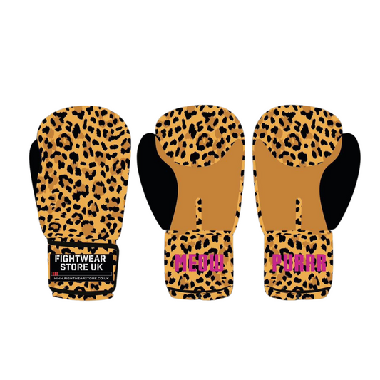 Leopard Print Light Continuous Boxing Gloves
