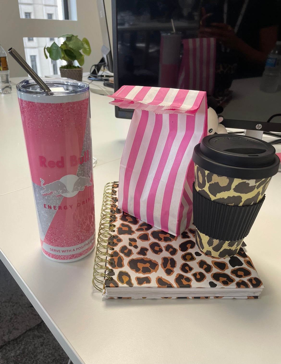 Pink Redbull Tumbler