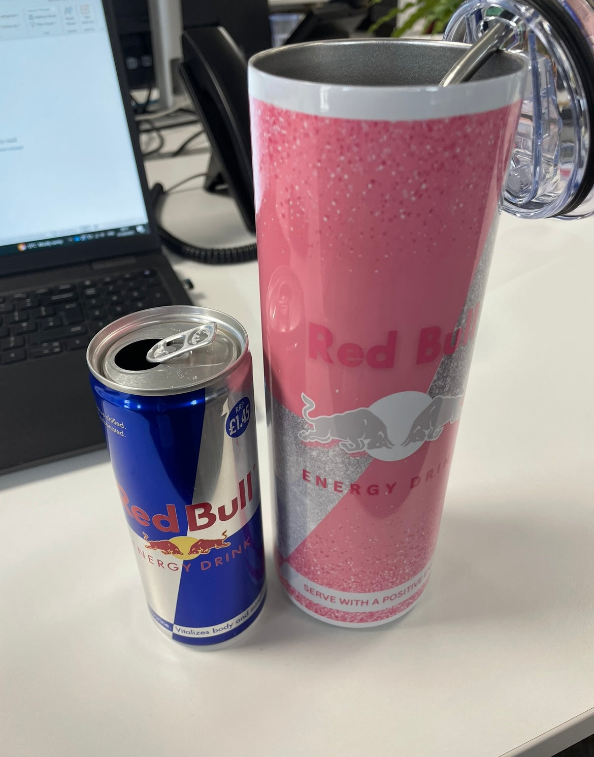 Pink Redbull Tumbler
