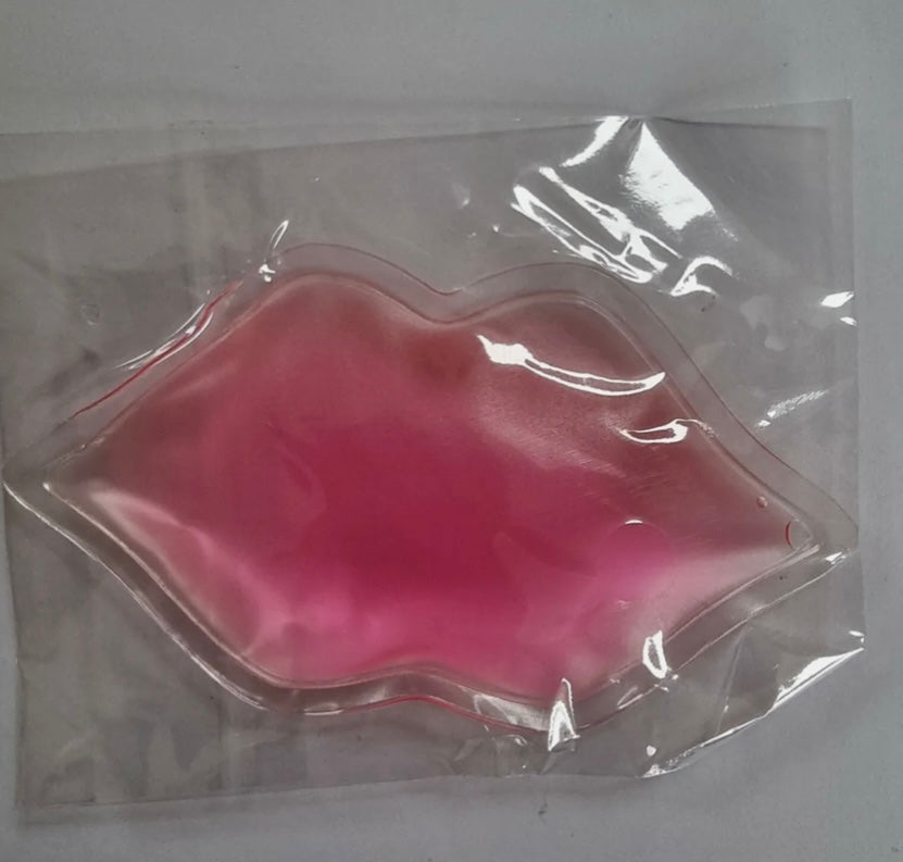 Pink lip filler ice pack