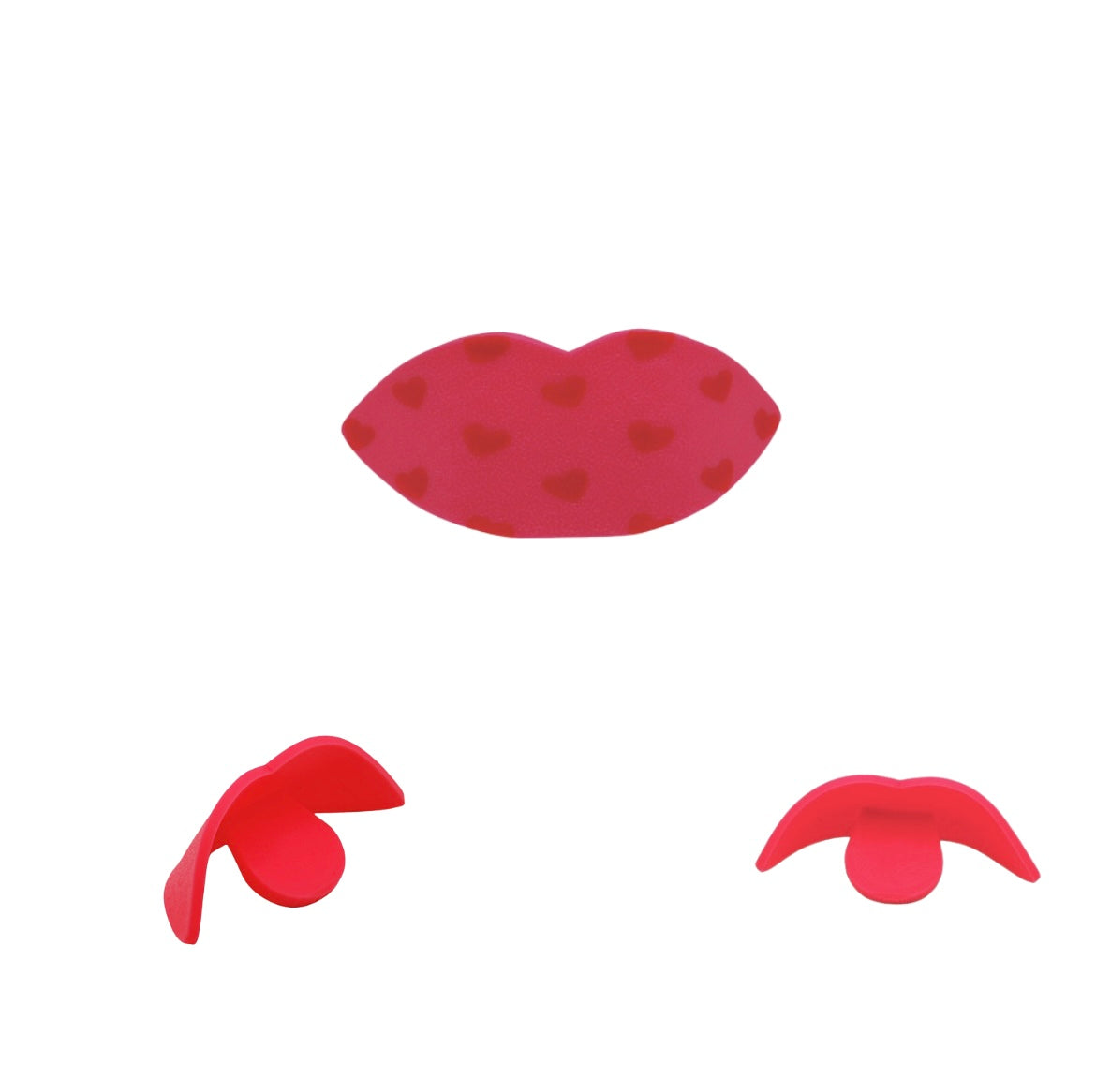 Pink with red hearts Hot Lip